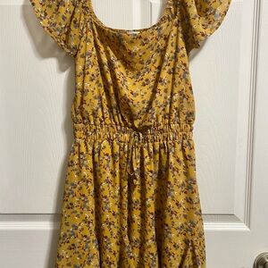Floral Yellow Kids Dress